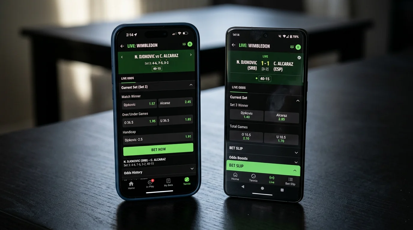 Apps de apuestas de tenis en España: comparativa iOS y Android para live betting ATP y WTA en 2026