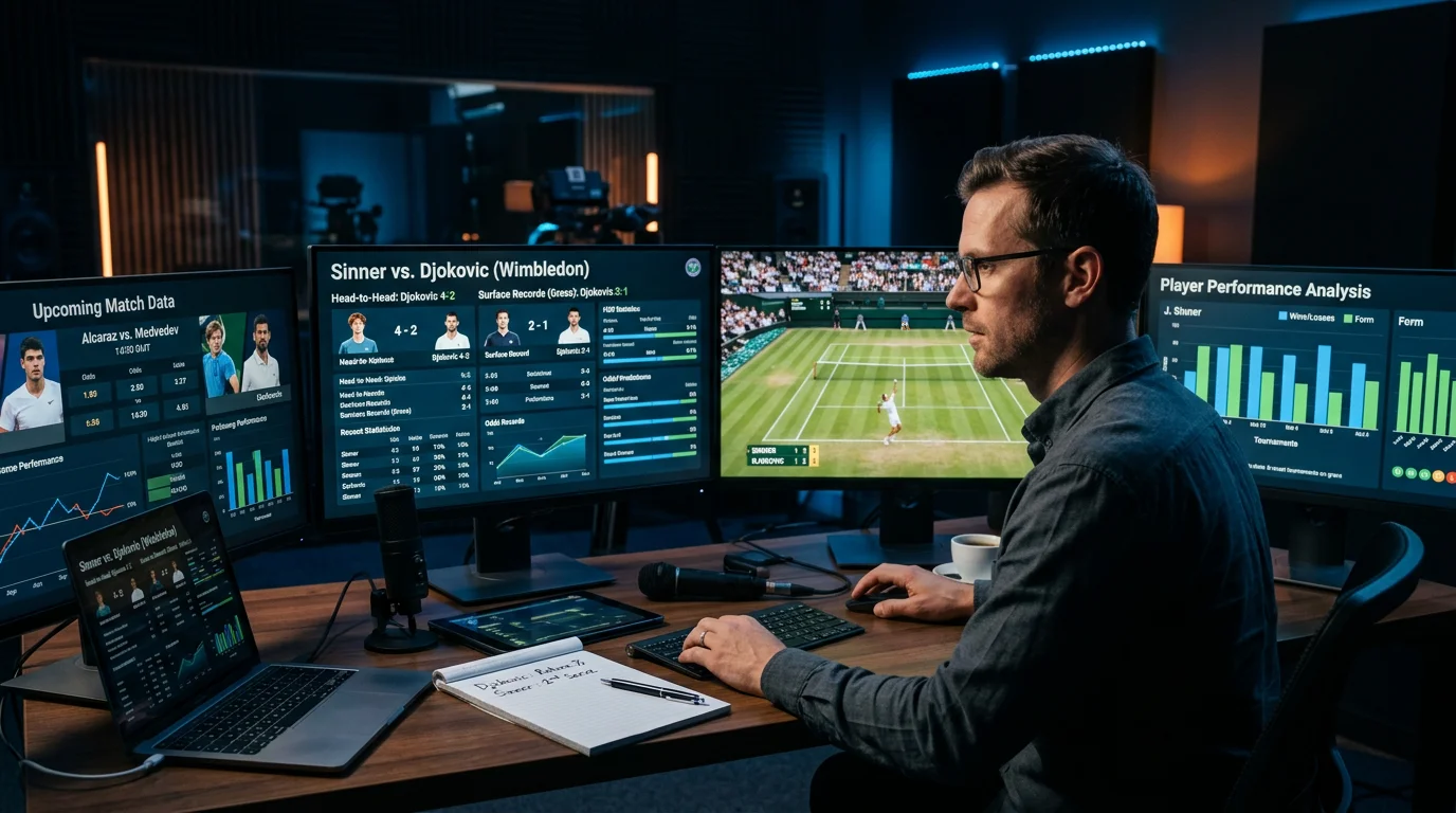 Pronósticos de tenis hoy: metodología de análisis con datos estadísticos, H2H y condiciones de juego para apostadores
