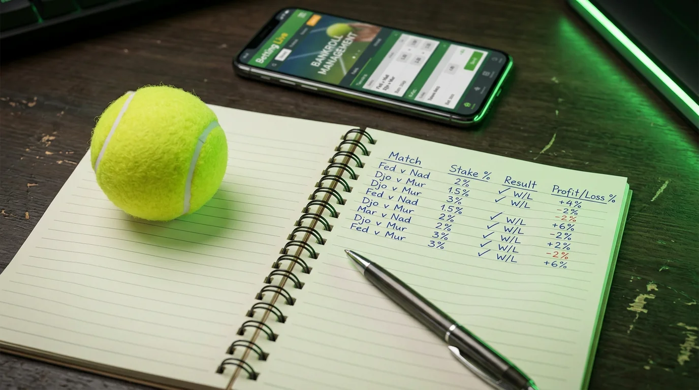 Bankroll management en apuestas de tenis: métodos de staking, criterio de Kelly y gestión de capital para apostadores